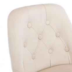 44.09 in. Low Back Ivory Metal Frame Adjustable Cushioned Bar Stool with Toweling fabric Seat (Set of 1) by ATHMILE -ATHMILE Sales Store ivory athmile bar stools gz w39538742 4f 1000