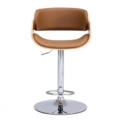32 in. Khaki Leathert Bar Stool (Set of 1) by ATHMILE