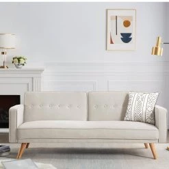 72.4 in. Light Beige Cotton Linen Twin Size Sofa Bed by ATHMILE 19 72.4 in. Light Beige Cotton Linen Twin Size Sofa Bed by ATHMILE -ATHMILE Sales Store light beige athmile sofa beds gz b2w20220025 31 1000