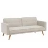 72.4 in. Light Beige Cotton Linen Twin Size Sofa Bed by ATHMILE