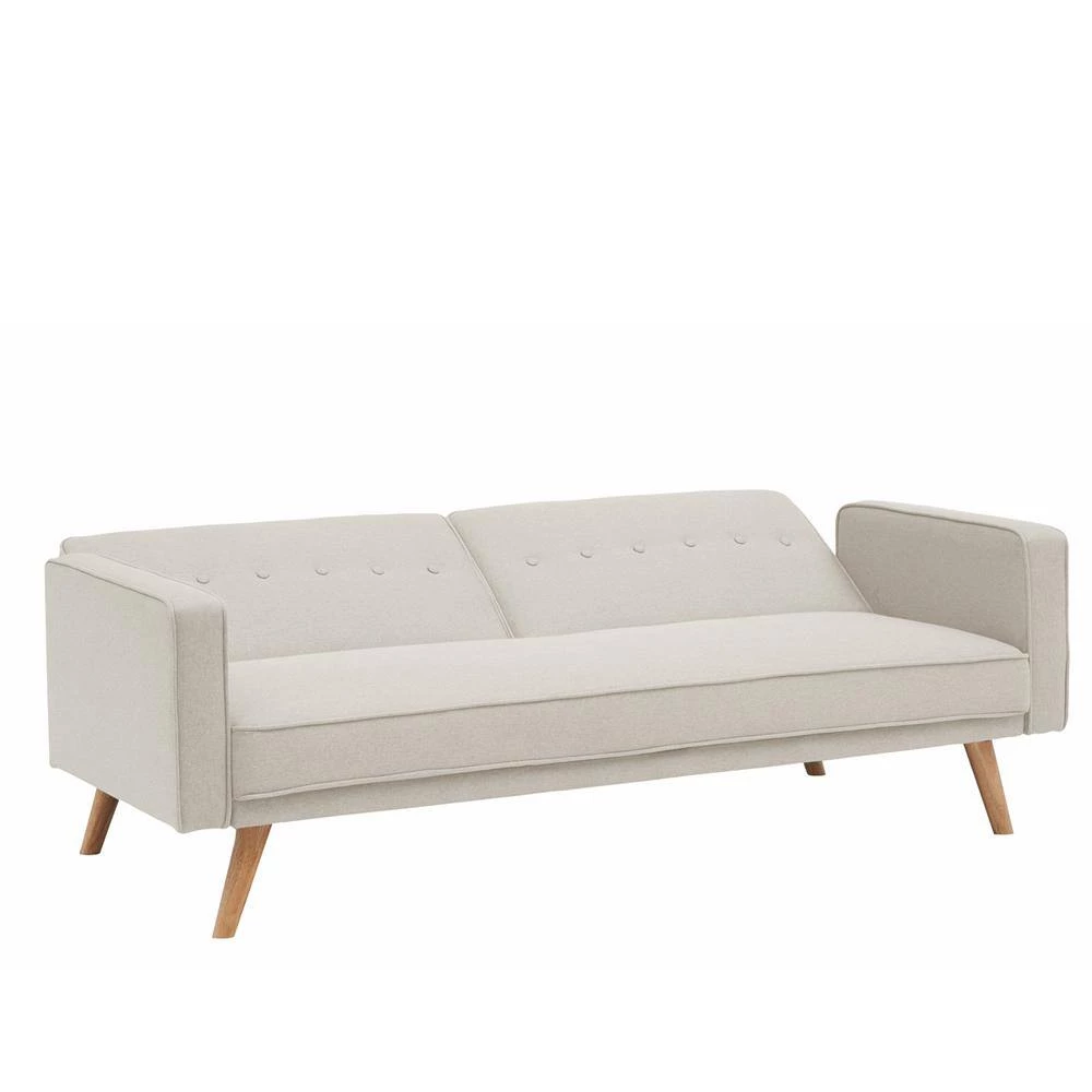 72.4 in. Light Beige Cotton Linen Twin Size Sofa Bed by ATHMILE 9 72.4 in. Light Beige Cotton Linen Twin Size Sofa Bed by ATHMILE - Image 9