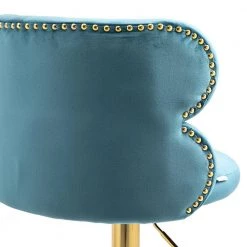 43 in. Light Blue Velvet Bar Stool (Set of 1) by ATHMILE -ATHMILE Sales Store light blue athmile bar stools ddw39539728 1f 1000