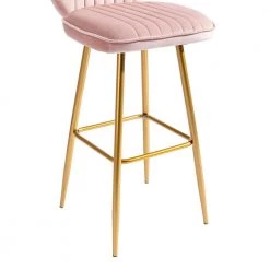 40.55 in. Pink Velvet Bar Stool (Set of 1) by ATHMILE -ATHMILE Sales Store light blue athmile bar stools ddw39540278 1f 1000