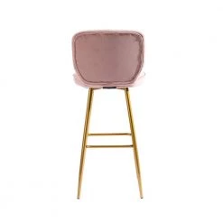40.55 in. Pink Velvet Bar Stool (Set of 1) by ATHMILE -ATHMILE Sales Store light blue athmile bar stools ddw39540278 4f 1000