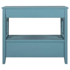 Light Blue 36 in. Modern Rectangle Wood Console Table Sofa Table for Living Room with 4-Drawers and 1-Shelf by ATHMILE -ATHMILE Sales Store light blue athmile console tables gz wf212304aac 66 1000