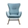 Light Blue Velvet Rocking Chair by ATHMILE