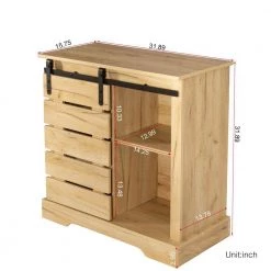 Light Brown China Cabinet by ATHMILE -ATHMILE Sales Store light brown athmile accent cabinets ddw33133049 77 1000