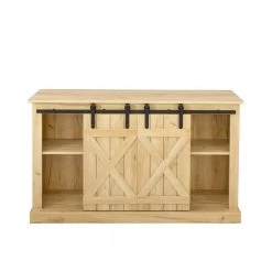 53.9 in. Light Brown Standard Rectangle Wood Console Table by ATHMILE