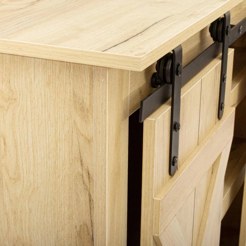 53.9 in. Light Brown Standard Rectangle Wood Console Table by ATHMILE 8 53.9 in. Light Brown Standard Rectangle Wood Console Table by ATHMILE - Image 8