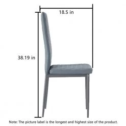 Light Gray Dining Chair (Set of 4) by ATHMILE -ATHMILE Sales Store light gray athmile dining chairs gz b2w20221275 4f 1000