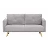 69 in. Light Gray Line 2-Seater Loveseat with Wood Legs by ATHMILE