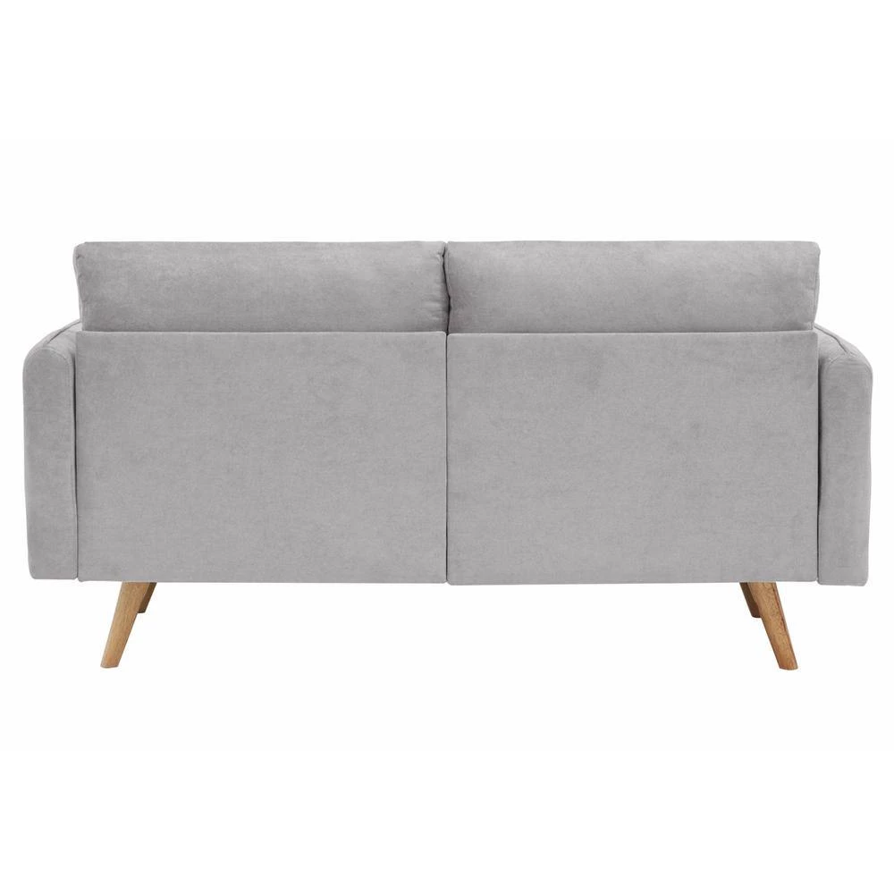 69 in. Light Gray Line 2-Seater Loveseat with Wood Legs by ATHMILE 3 69 in. Light Gray Line 2-Seater Loveseat with Wood Legs by ATHMILE - Image 3