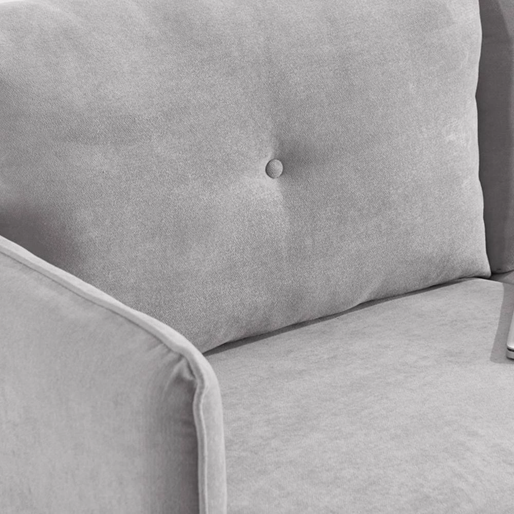 69 in. Light Gray Line 2-Seater Loveseat with Wood Legs by ATHMILE 9 69 in. Light Gray Line 2-Seater Loveseat with Wood Legs by ATHMILE - Image 9