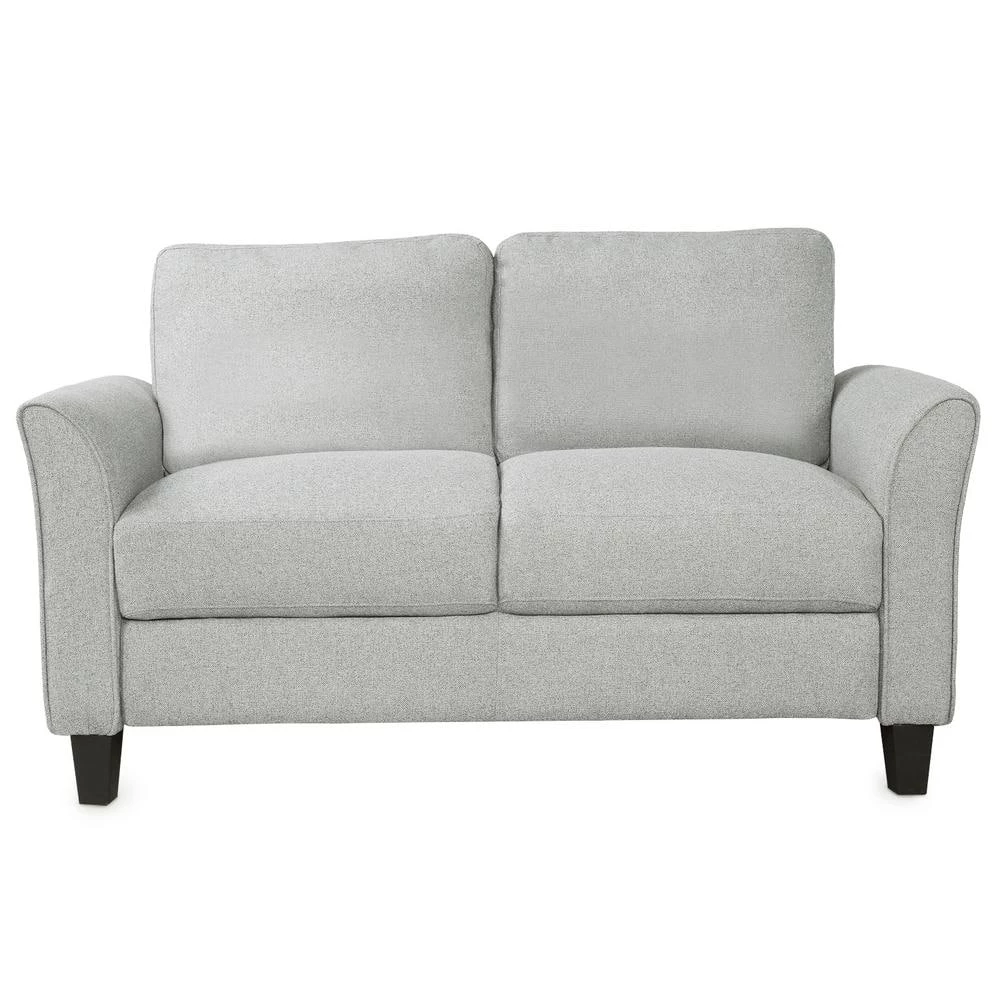 53.7 in. Light Gray Fabric 2-Seater Loveseat by ATHMILE 1 53.7 in. Light Gray Fabric 2-Seater Loveseat by ATHMILE