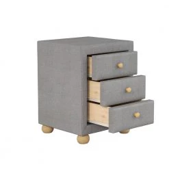 3-Drawers Upholstered Light Gray Nightstand (17 in. L x 15.7 in. W x 21 in. H) by ATHMILE 14 3-Drawers Upholstered Light Gray Nightstand (17 in. L x 15.7 in. W x 21 in. H) by ATHMILE -ATHMILE Sales Store light gray athmile nightstands gz b2w20221697 44 1000