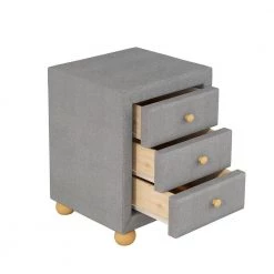 3-Drawers Upholstered Light Gray Nightstand (17 in. L x 15.7 in. W x 21 in. H) by ATHMILE 15 3-Drawers Upholstered Light Gray Nightstand (17 in. L x 15.7 in. W x 21 in. H) by ATHMILE -ATHMILE Sales Store light gray athmile nightstands gz b2w20221697 fa 1000
