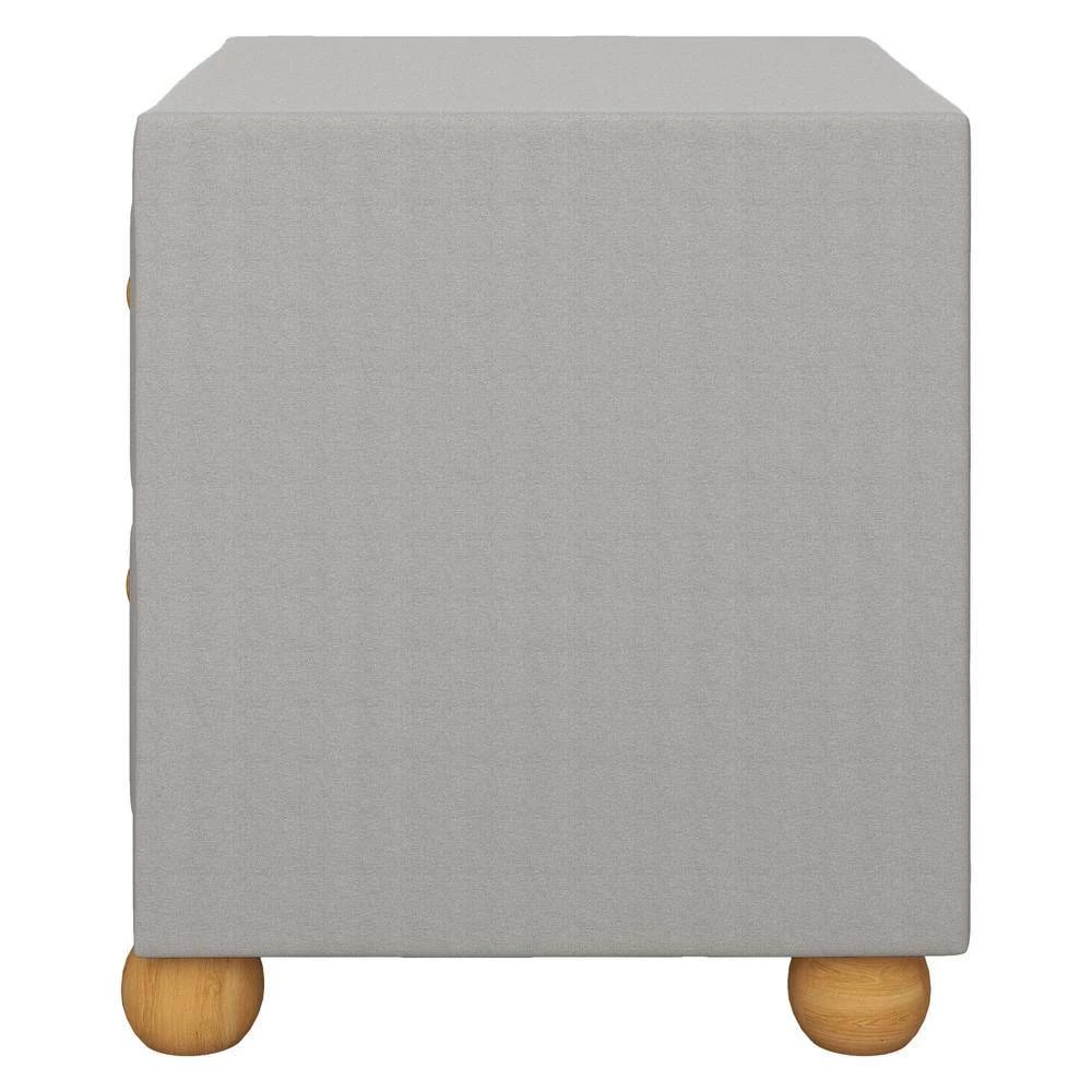 2-Drawers Upholstered Light Gray Nightstand (20.9 in. L x 18.1 in. W x 18.2 in. H) by ATHMILE 6 2-Drawers Upholstered Light Gray Nightstand (20.9 in. L x 18.1 in. W x 18.2 in. H) by ATHMILE - Image 6