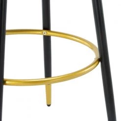 30 in. Mustard Velvet Bar Stool (Set of 1) by ATHMILE -ATHMILE Sales Store mustard athmile bar stools ddw64138773 4f 1000