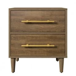 2-Drawers Natural Chest of Drawers 23 in. W x 25.30 in. H x 17.00 in. D by ATHMILE