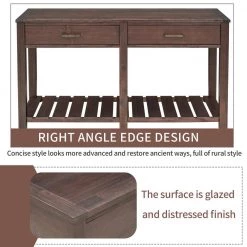 25 in. Natural Standard Rectangle Wood Console Table by ATHMILE 12 25 in. Natural Standard Rectangle Wood Console Table by ATHMILE -ATHMILE Sales Store natural athmile console tables dsjm239 44 1000
