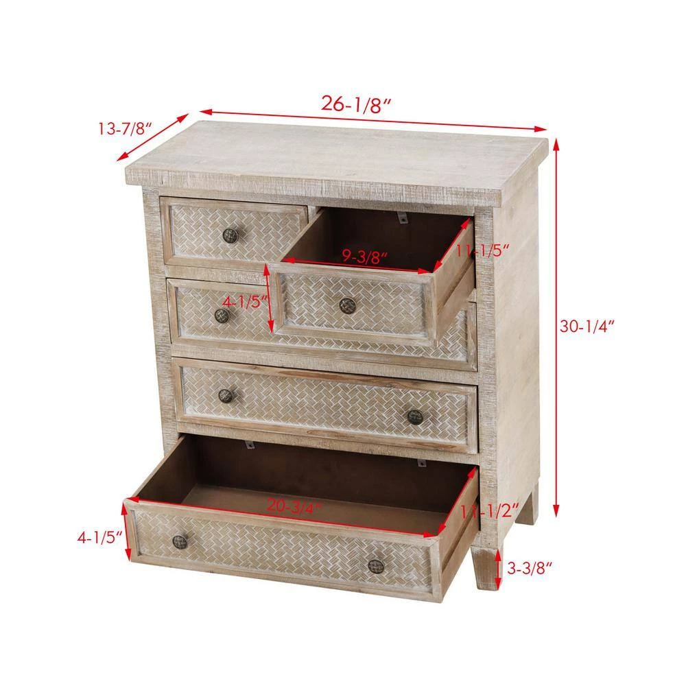 25 in. Natural Standard Rectangle Wood Console Table by ATHMILE 2 25 in. Natural Standard Rectangle Wood Console Table by ATHMILE - Image 2