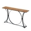 12 in. Natural Standard Rectangle Metal Console Table by ATHMILE