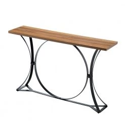 12 in. Natural Standard Rectangle Metal Console Table by ATHMILE