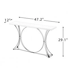 12 in. Natural Standard Rectangle Metal Console Table by ATHMILE -ATHMILE Sales Store natural athmile console tables dsw113746743 c3 1000