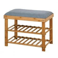 Natural Storage Bench 23.62 in. x 11.4 in. x 19.88 in. by ATHMILE