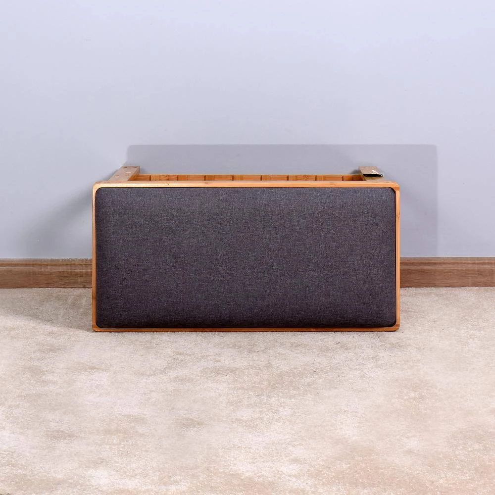 Natural Storage Bench 23.62 in. x 11.4 in. x 19.88 in. by ATHMILE 6 Natural Storage Bench 23.62 in. x 11.4 in. x 19.88 in. by ATHMILE - Image 6