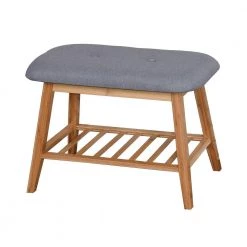 Brown Storage Bench 23.6 in. x 12 in. x 17.3 in. by ATHMILE