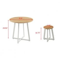 5 Piece Wood Top Natural Bar Table Set by ATHMILE 7 5 Piece Wood Top Natural Bar Table Set by ATHMILE -ATHMILE Sales Store natural athmile dining room sets ccw87235041 c3 1000