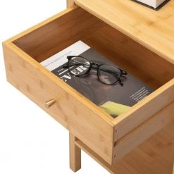 1-Drawer Natural Nightstand (Set of 2) by ATHMILE 10 1-Drawer Natural Nightstand (Set of 2) by ATHMILE -ATHMILE Sales Store natural athmile nightstands ddw104146350 4f 1000