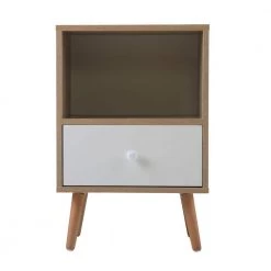 1-Drawer Natural Nightstand (Set of 2) by ATHMILE