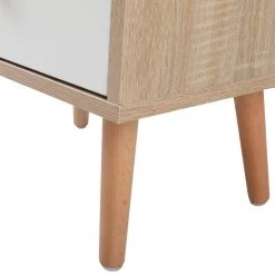 1-Drawer Natural Nightstand (Set of 2) by ATHMILE -ATHMILE Sales Store natural athmile nightstands ddw1041u0901 c3 1000
