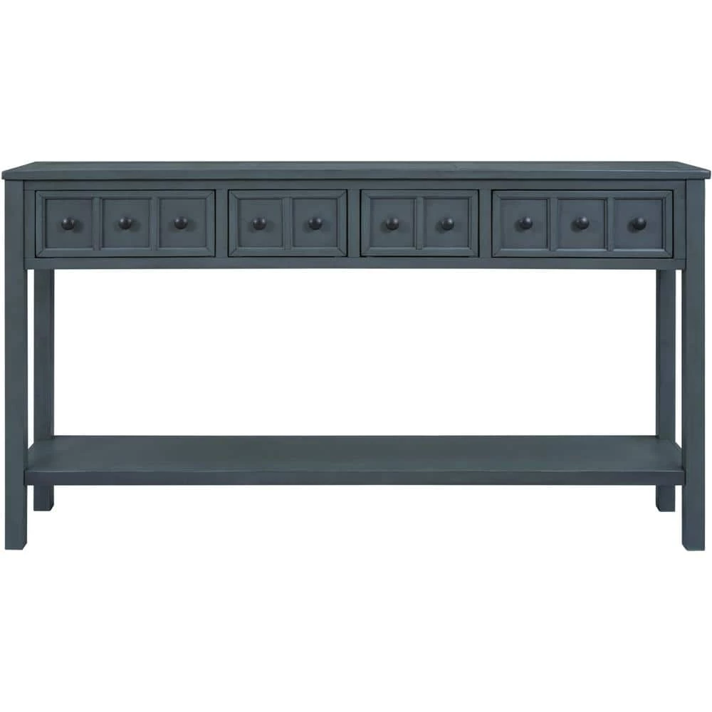 60 in. Navy Standard Rectangle Wood Console Table by ATHMILE 1 60 in. Navy Standard Rectangle Wood Console Table by ATHMILE