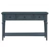 50 in. Navy Standard Rectangle Wood Console Table by ATHMILE