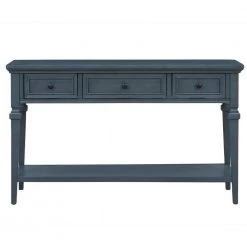 50 in. Navy Standard Rectangle Wood Console Table by ATHMILE