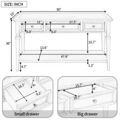 50 in. Navy Standard Rectangle Wood Console Table by ATHMILE 14 50 in. Navy Standard Rectangle Wood Console Table by ATHMILE -ATHMILE Sales Store navy athmile console tables dswf199599aam fa 1000
