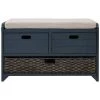 Navy Storage Bench 32 in. L x 11.8 in. W x 20 in. H by ATHMILE