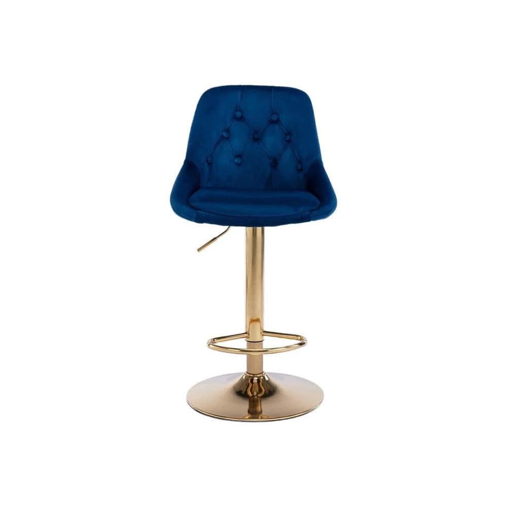 44.09 in. Low Back Navy Metal Frame Adjustable Cushioned Bar Stool with Toweling fabric Seat (Set of 1) by ATHMILE 1 44.09 in. Low Back Navy Metal Frame Adjustable Cushioned Bar Stool with Toweling fabric Seat (Set of 1) by ATHMILE