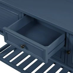 47 in. Navy Blue Standard Rectangle Wood Console Table by ATHMILE 15 47 in. Navy Blue Standard Rectangle Wood Console Table by ATHMILE -ATHMILE Sales Store navy blue athmile console tables gz b2w20220757 1f 1000