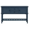47 in. Navy Blue Standard Rectangle Wood Console Table by ATHMILE