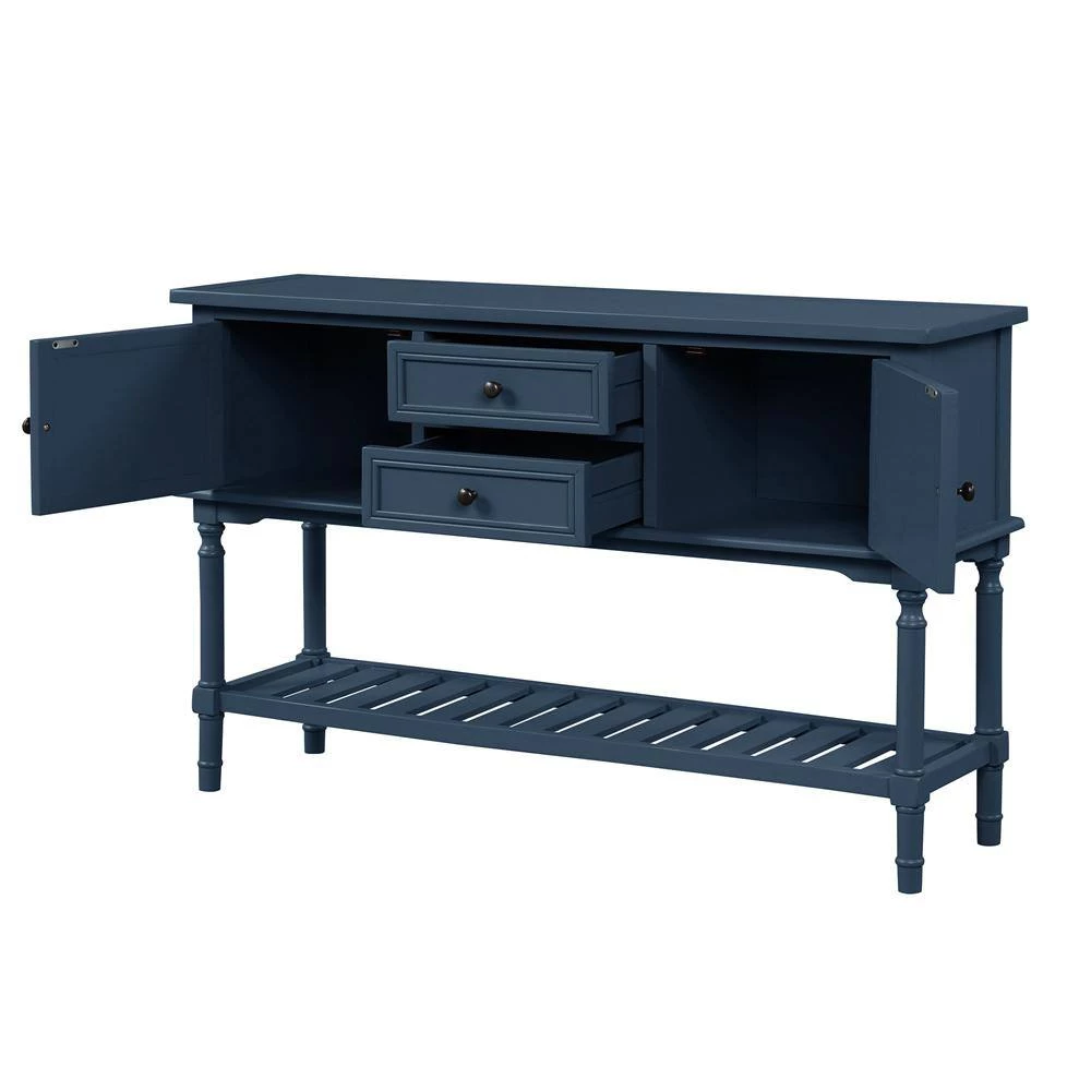 47 in. Navy Blue Standard Rectangle Wood Console Table by ATHMILE 2 47 in. Navy Blue Standard Rectangle Wood Console Table by ATHMILE - Image 2