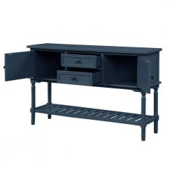 47 in. Navy Blue Standard Rectangle Wood Console Table by ATHMILE 17 47 in. Navy Blue Standard Rectangle Wood Console Table by ATHMILE -ATHMILE Sales Store navy blue athmile console tables gz b2w20220757 fa 1000