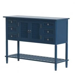 45 in. Navy Blue Standard Rectangle Wood Console Table by ATHMILE -ATHMILE Sales Store navy blue athmile console tables gz b2w20220762 1f 1000