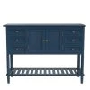 45 in. Navy Blue Standard Rectangle Wood Console Table by ATHMILE