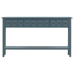 ATHMILE Sales Store 21 60.03 in. W Navy Blue Standard Rectangle Wood Console Table by ATHMILE