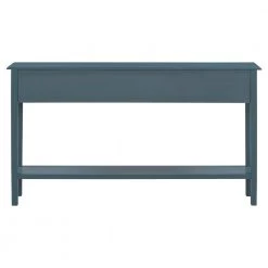 60.03 in. W Navy Blue Standard Rectangle Wood Console Table by ATHMILE -ATHMILE Sales Store navy blue athmile console tables gz b2w20221369 76 1000