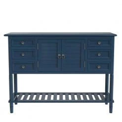 45.28 in. Navy Blue Standard Rectangle Wood Console Table by ATHMILE